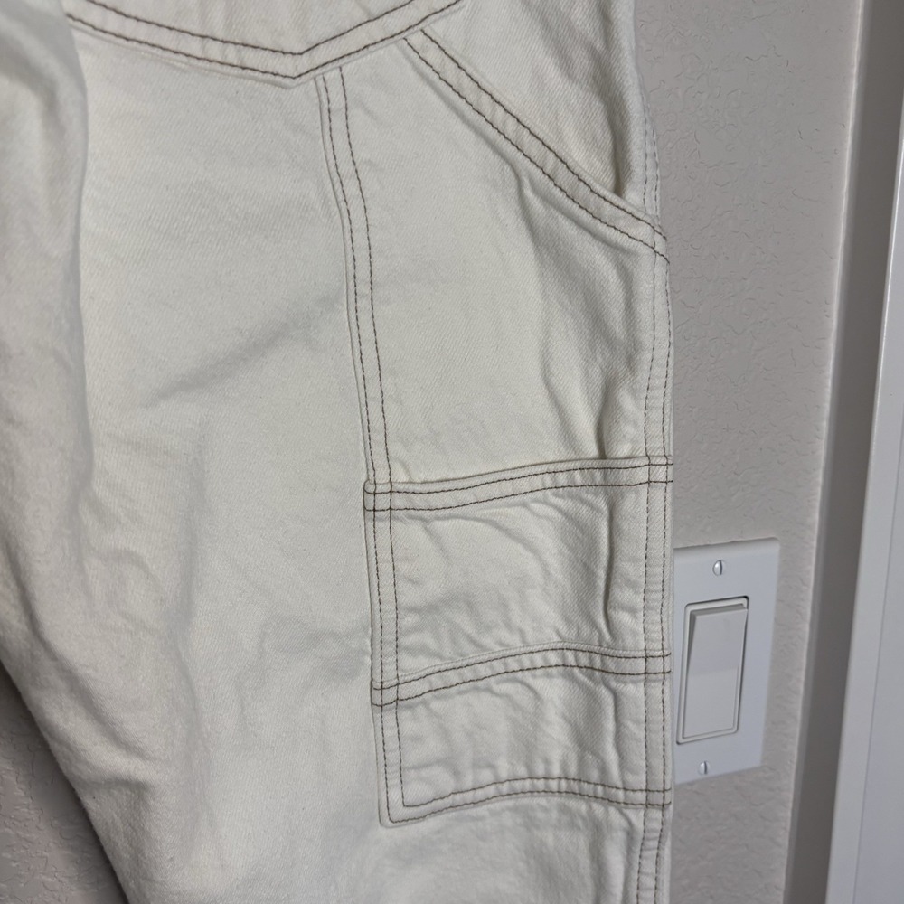 Frame Le Slouch Women's Ivory Cargo Jeans Size 28 - Picture 10 of 16